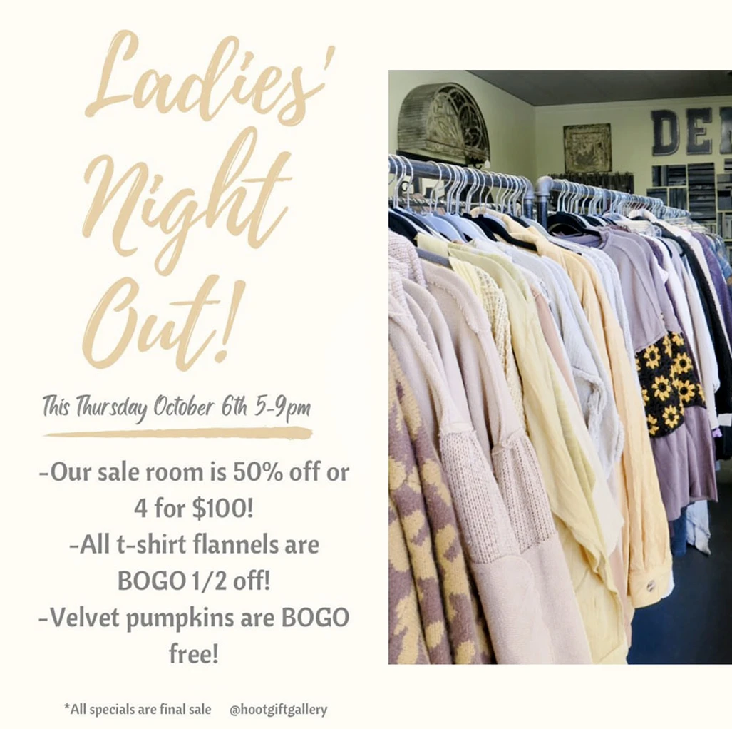 Hoot Boutique Ladies Night Shopping Photo